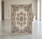 Cream and Pastel Traditional Handtufted Rugs