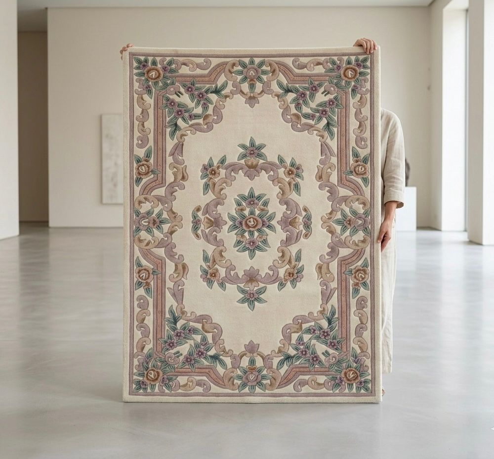 Cream and Pastel Traditional Handtufted Rugs