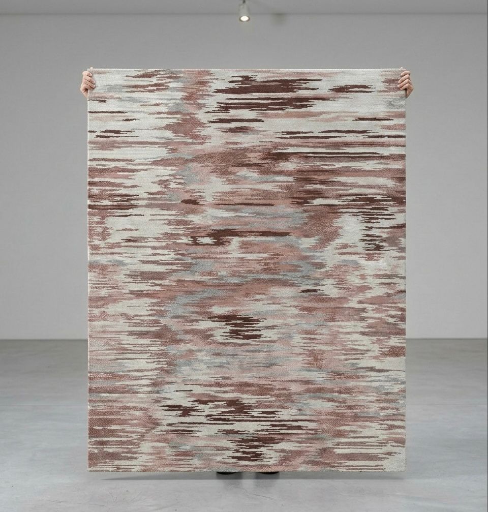 Rose Quartz Abstract Handtufted Rugs