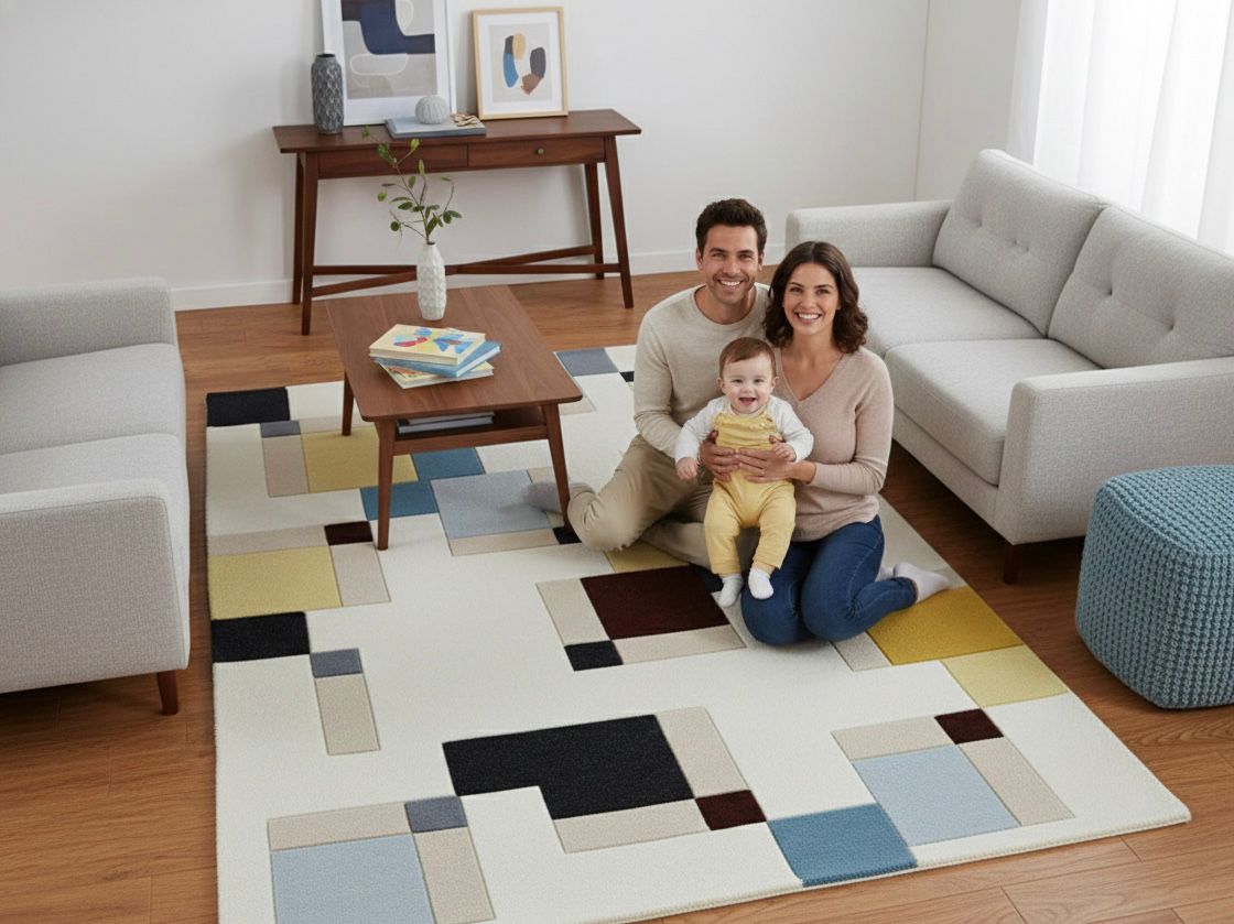 Abstract Quadrant Handtufted Rugs