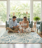 Breeze Leaf Pattern Area Rug