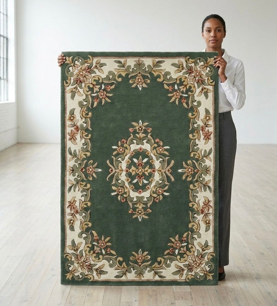 Sage Green Traditional Handtufted Rugs