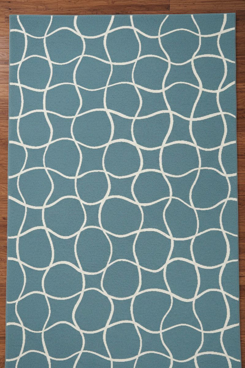 Teal Topography Handtufted Rugs