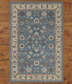 Steel Blue & Cream Persian Handtufted Rugs