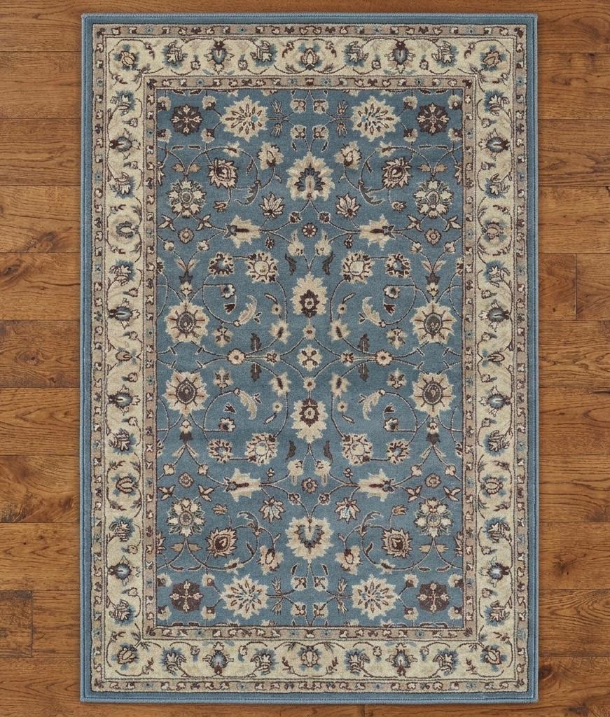 Steel Blue & Cream Persian Handtufted Rugs