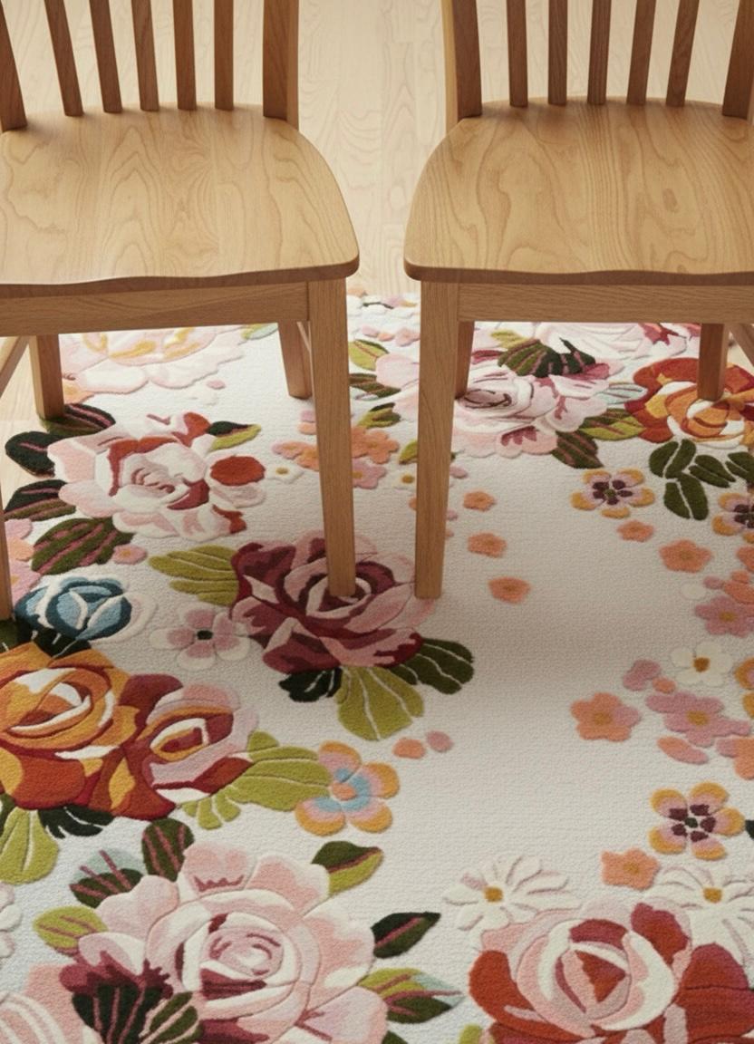 Wildflower Noir Irregular Rugs