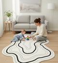 Abstract Shoreline Irregular Rugs