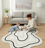 Abstract Shoreline Irregular Rugs