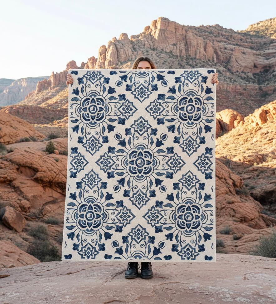 Blue Medallion Handtufted Rugs