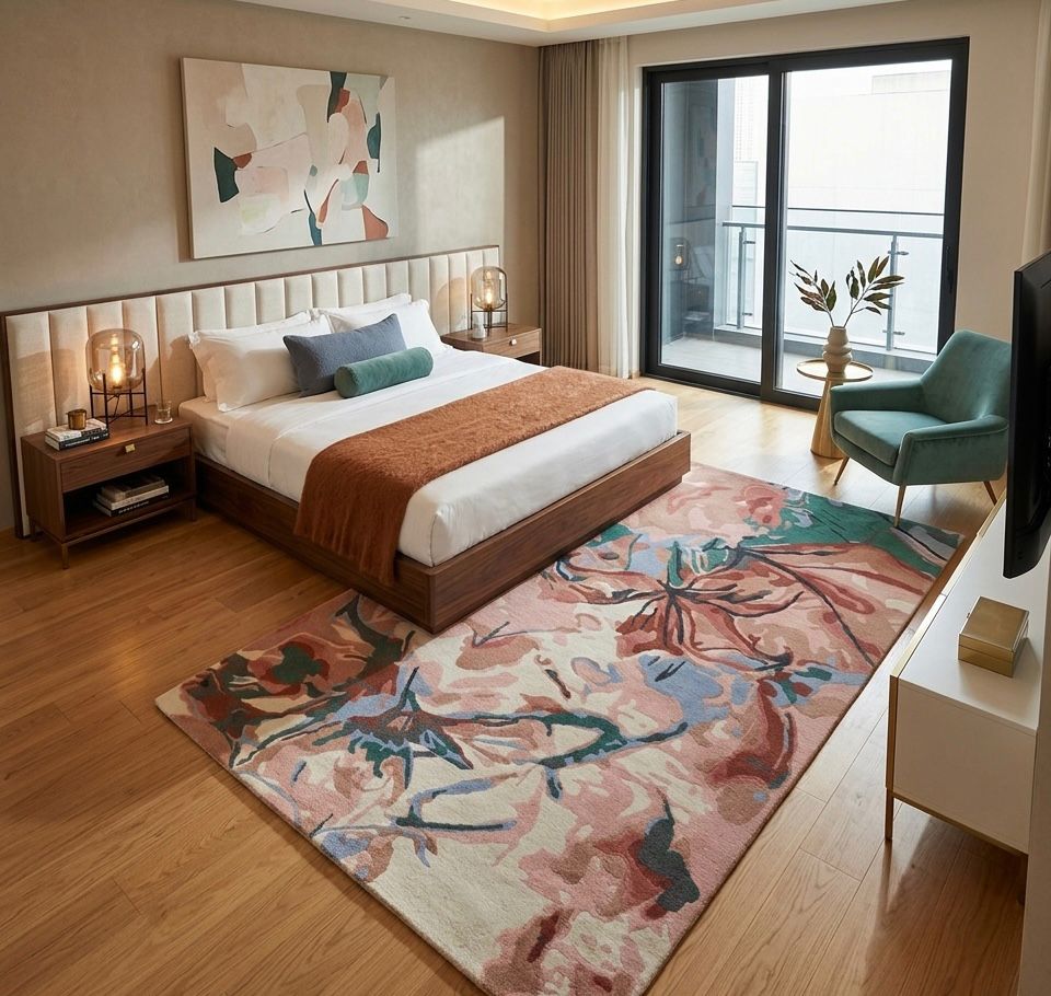 Hand-Tufted Botanical Area Rug