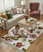 Bohemian Bloom Flatweave Dhurrie Rugs