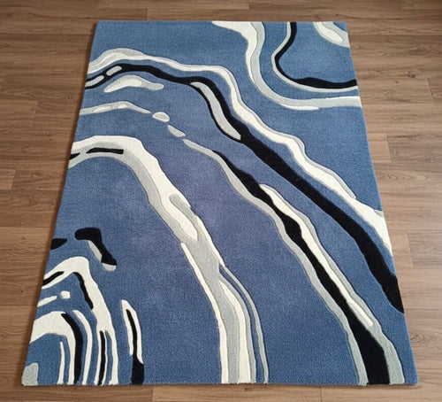 Cobalt Currents Handtufted Rugs