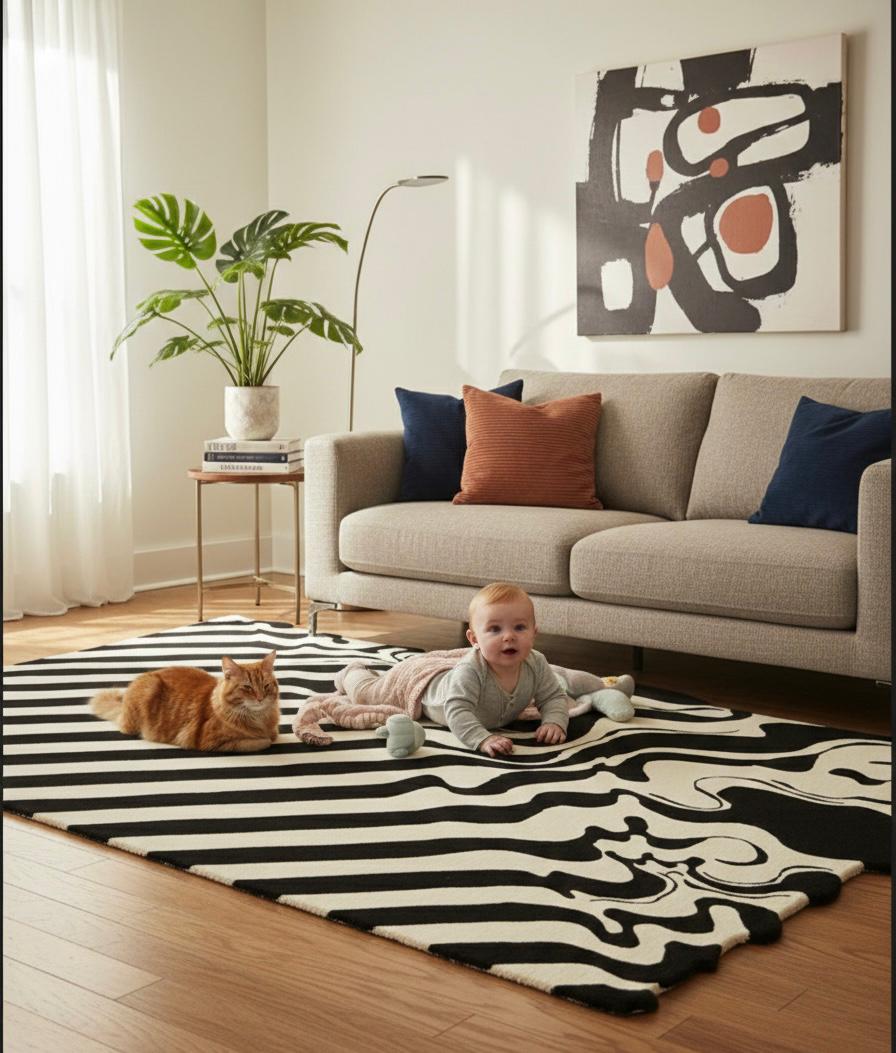 Monochrome Melt Irregular Rugs
