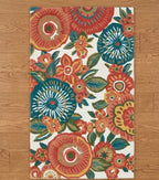 Moss Evergreen Floral Handtufted Rugs