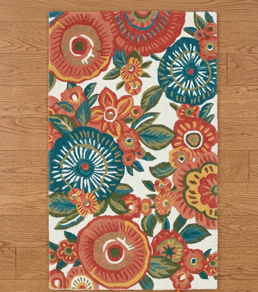 Moss Evergreen Floral Handtufted Rugs