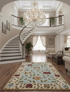 Floral Vine Hand-Tufted Wool Rug