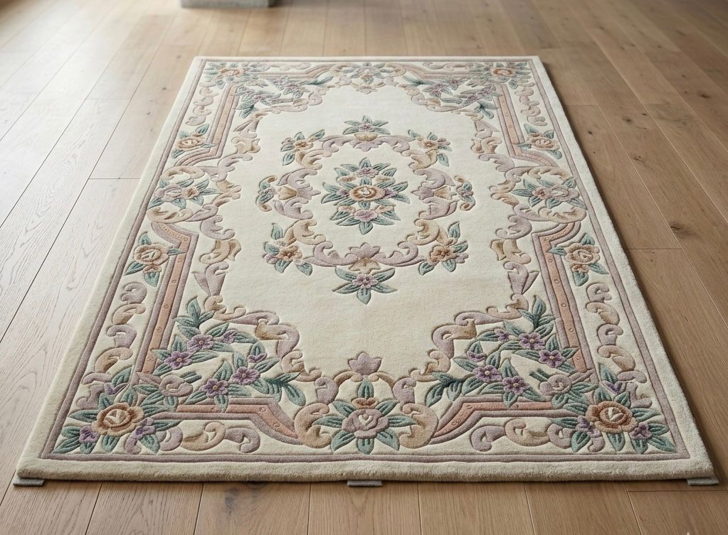 Cream and Pastel Traditional Handtufted Rugs