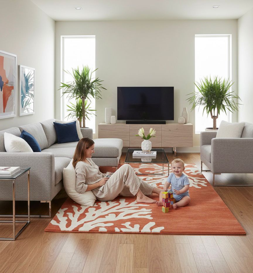 The Crimson Reef Handtufted Rugs