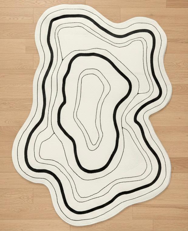 Abstract Shoreline Irregular Rugs