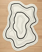 Abstract Shoreline Irregular Rugs