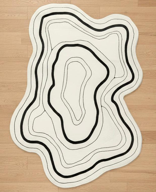 Abstract Shoreline Irregular Rugs