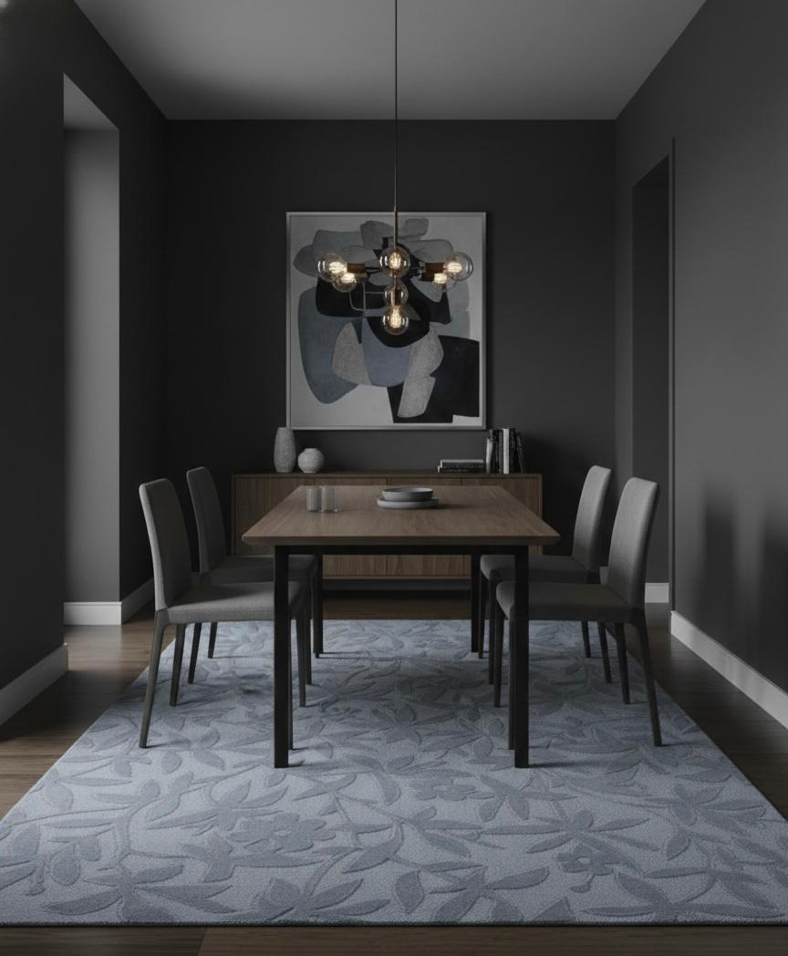Soft Leaf Motif Handtufted Rugs