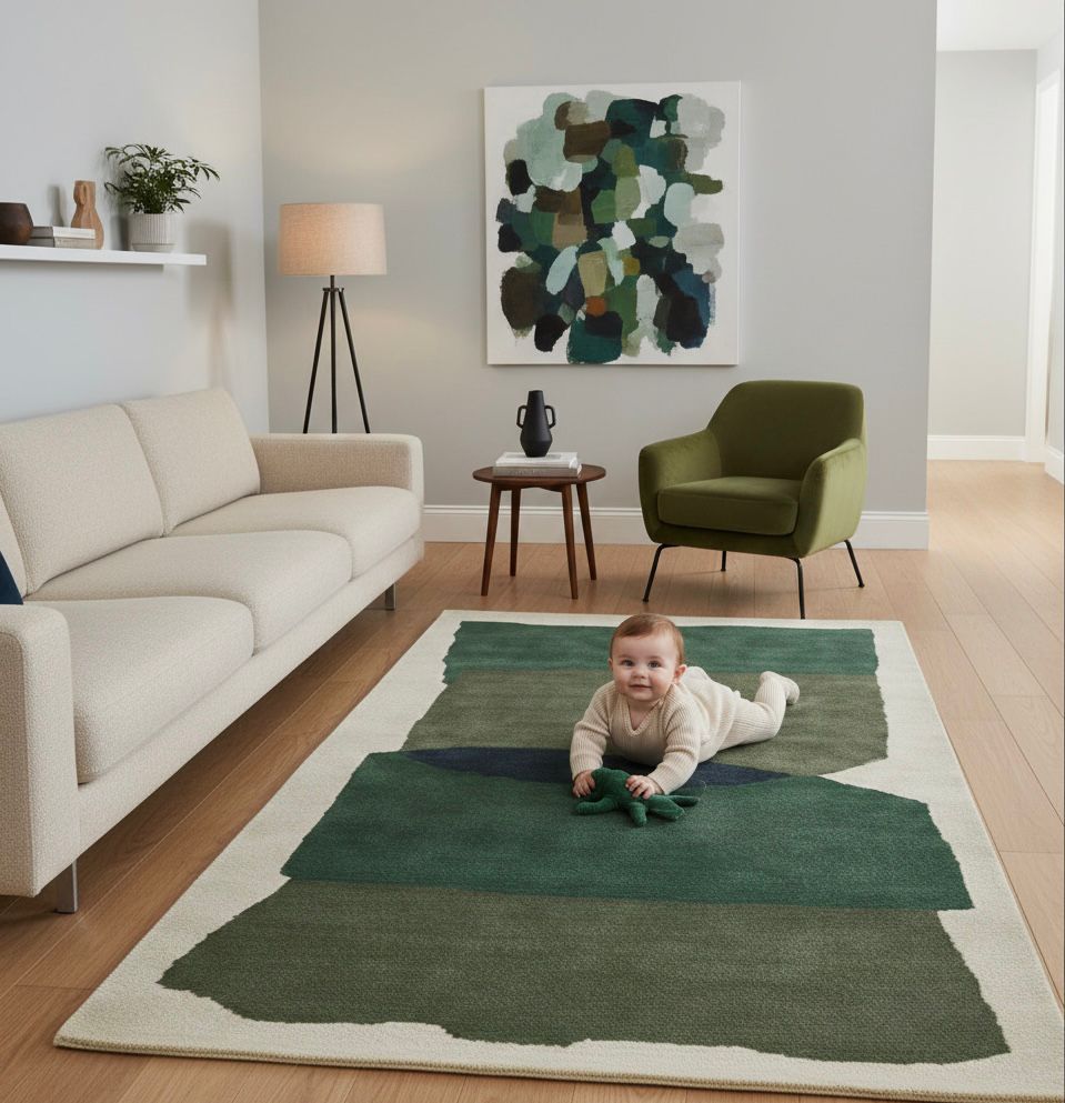 Mossy Strata Handtufted Rugs