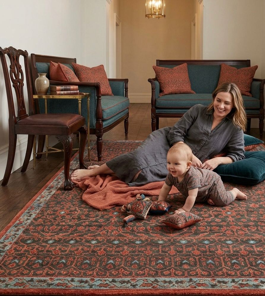 Terracotta Antique Persian Handtufted Rugs