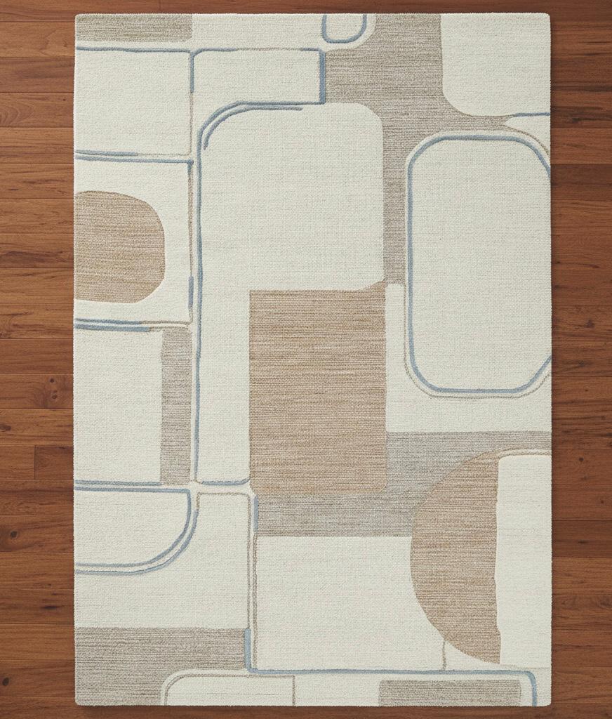 Soft Stone Geometry Handtufted Rugs