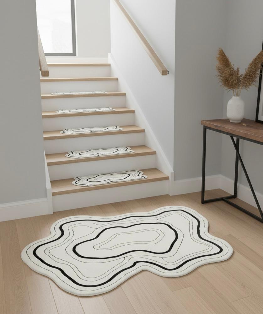 Abstract Shoreline Irregular Rugs