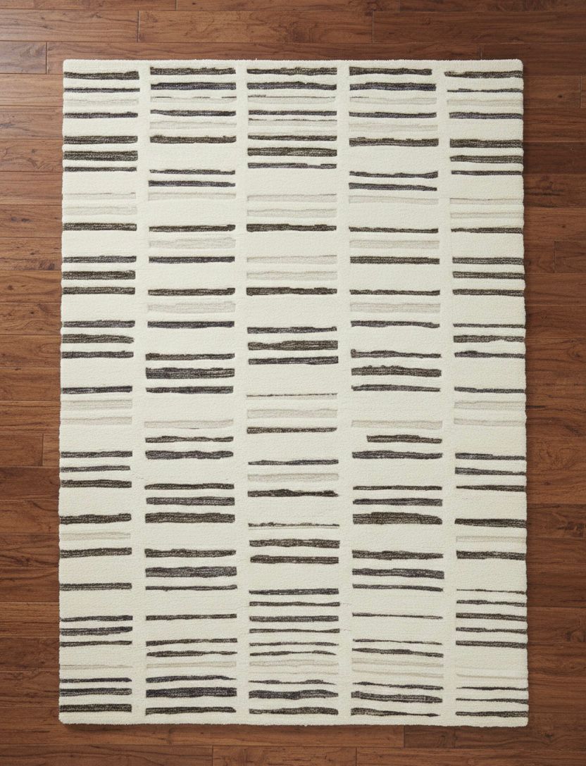 Abstract Parallel Stripe Handtufted Rugs