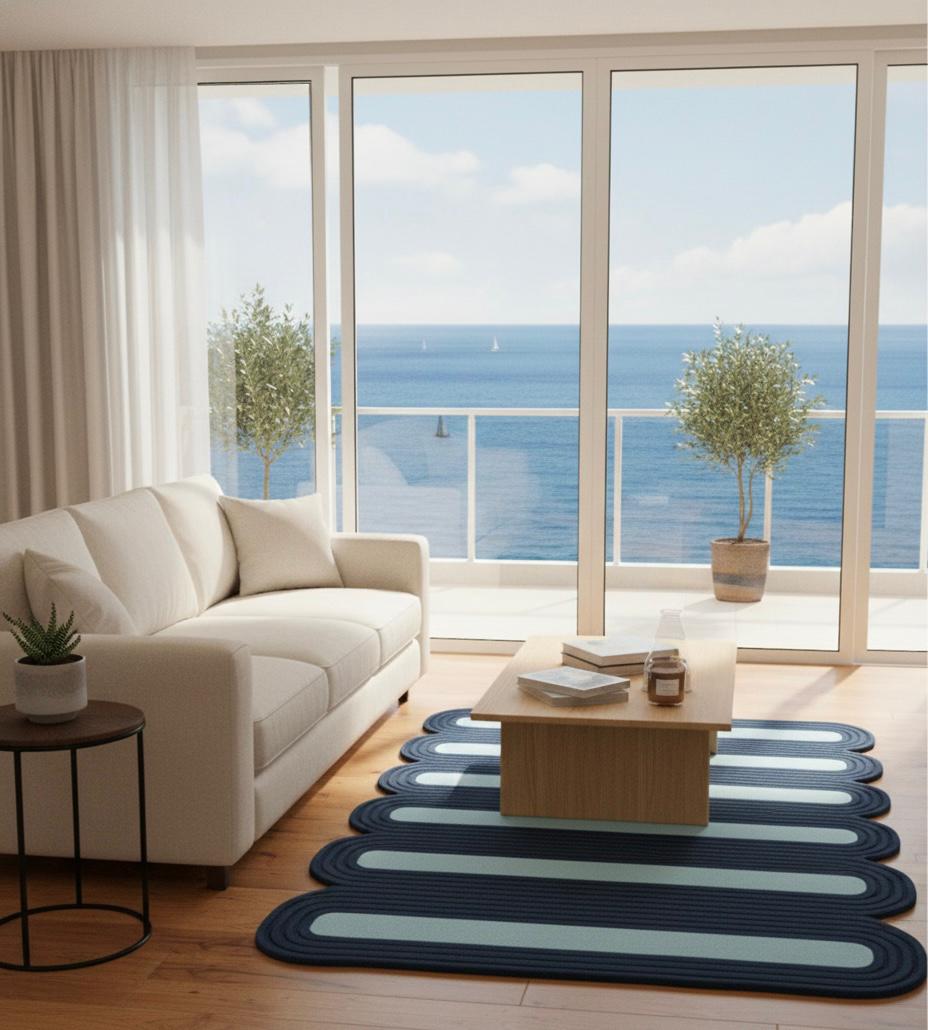Blue Caterpillar Irregular Rugs