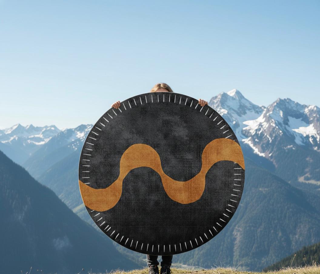 The Amber Current Round Rugs