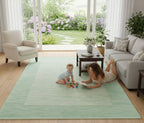 Serene Mint Border Rug