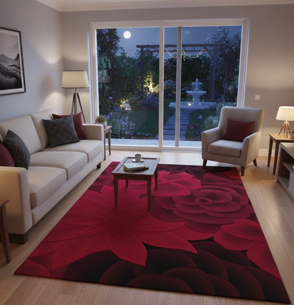 Floral Noir Handtufted Rugs