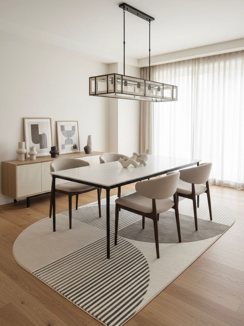 Beige Brown Irregular Rugs