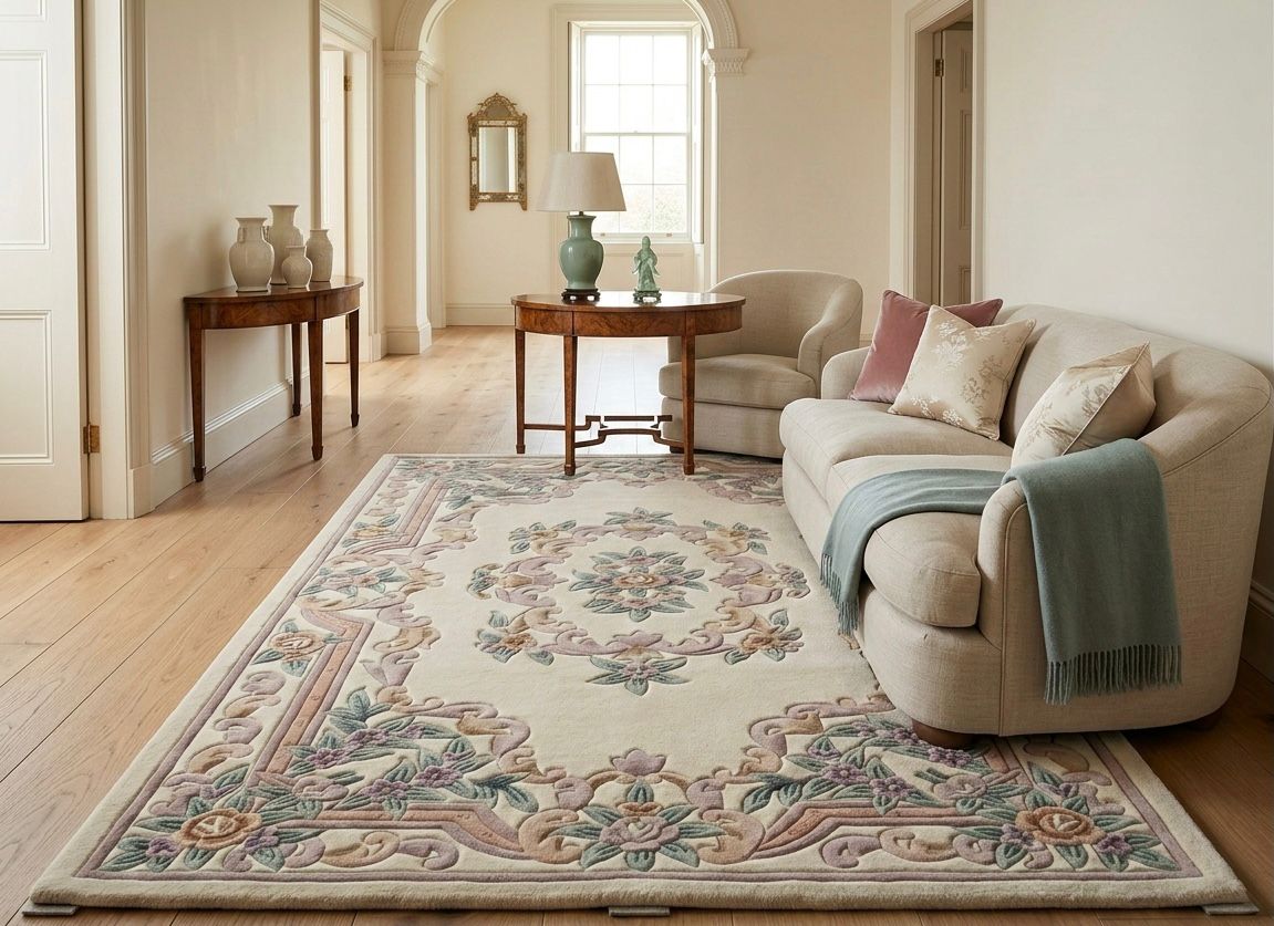 Cream and Pastel Traditional Handtufted Rugs