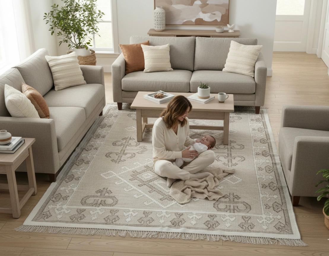 Modern Tribal Pattern Dhurrie