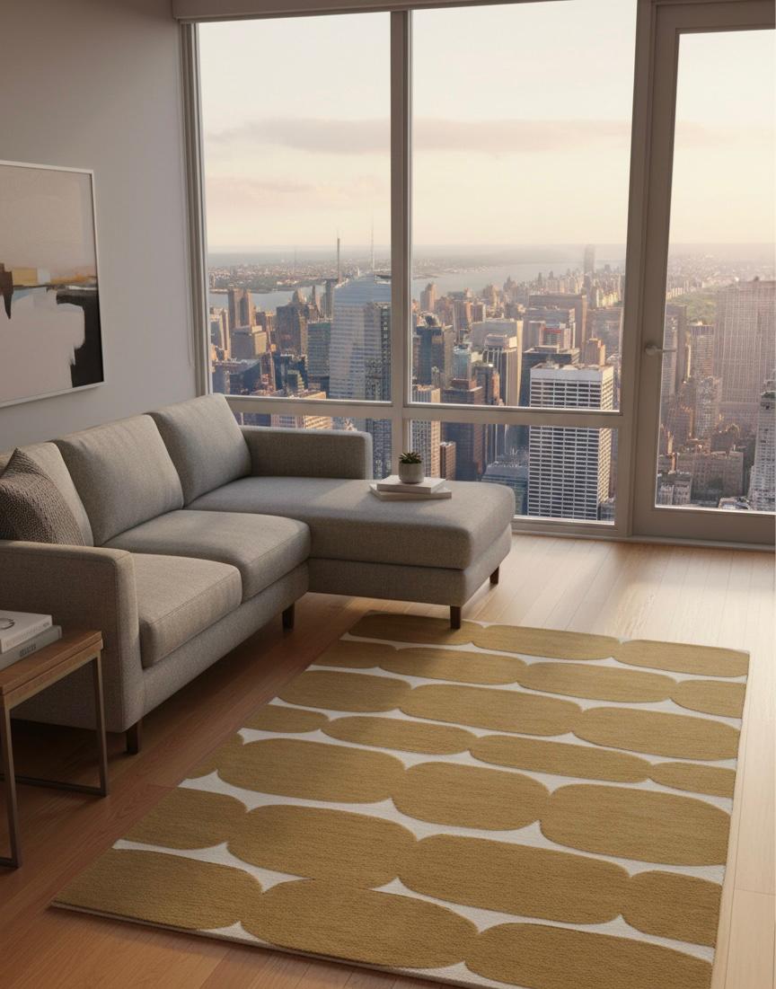 Mustard Mosaic Handtufted Rugs