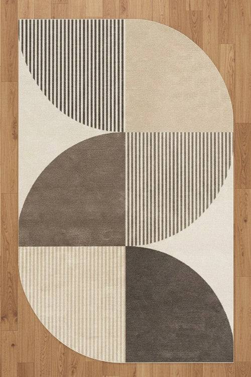Beige Brown Irregular Rugs