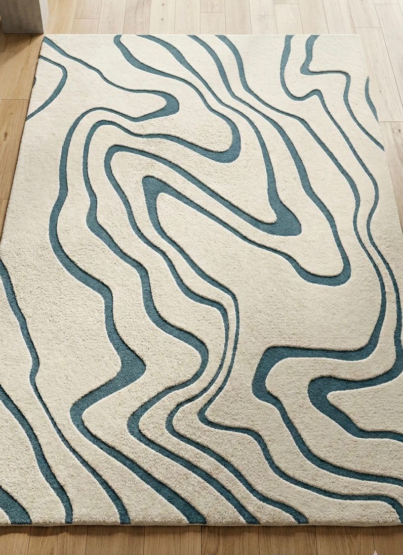 Abyss Teal Handtufted Rugs