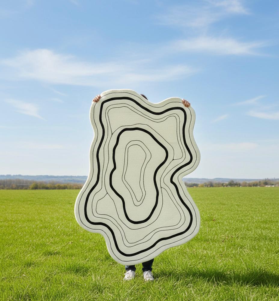 Abstract Shoreline Irregular Rugs