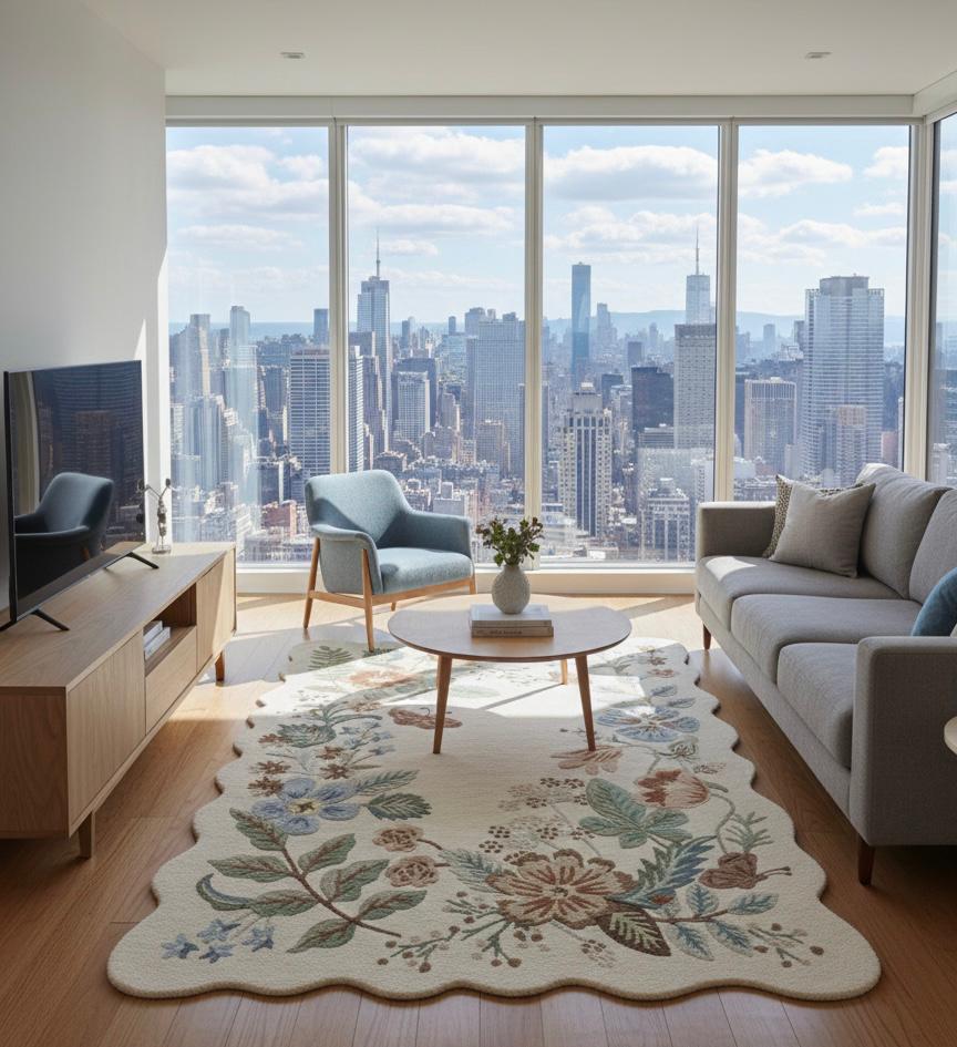 The Butterfly Border Irregular Rugs