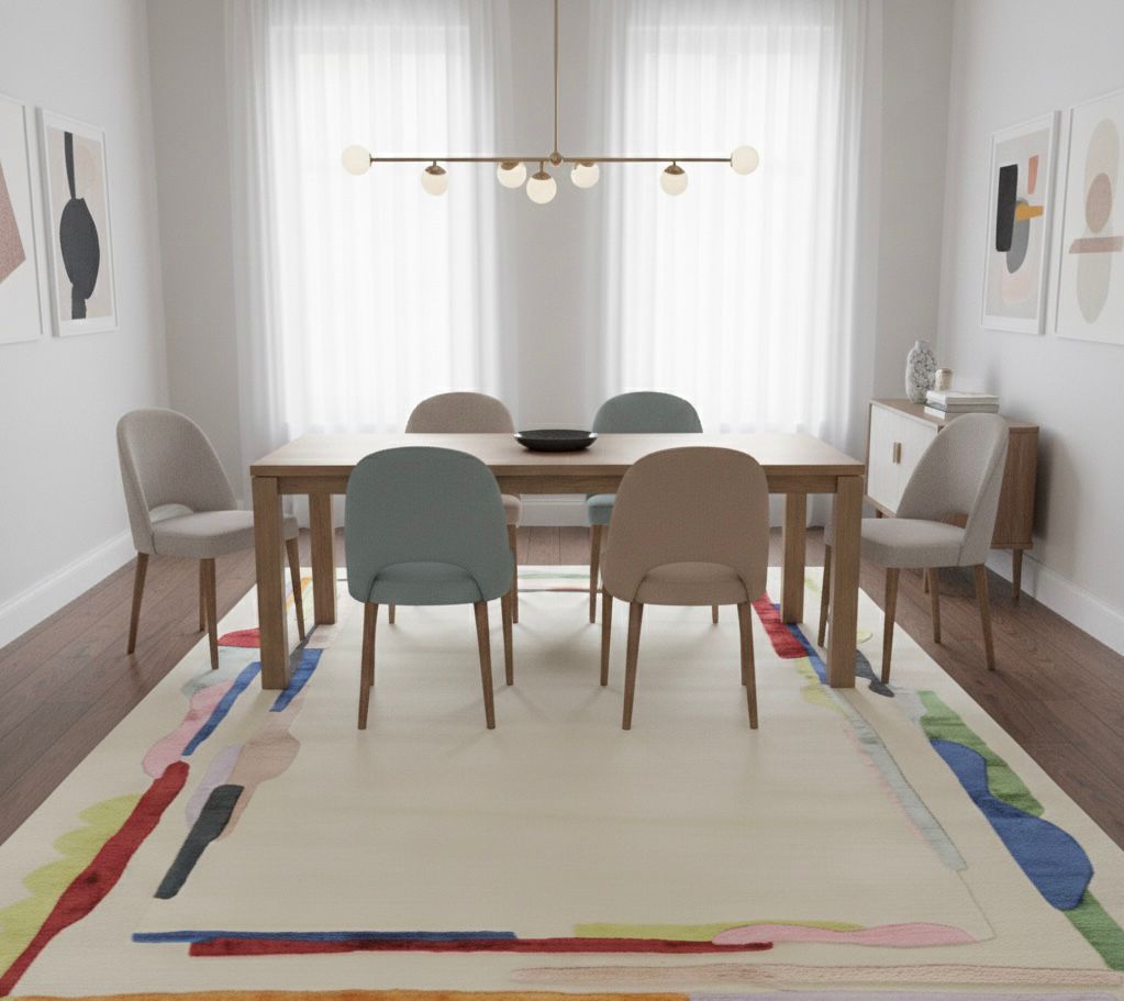 Abstract Borderline Handtufted Rugs