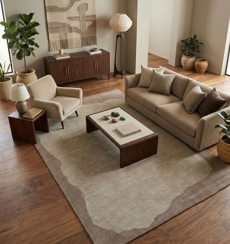 Sand & Stone Organic Border Tufted Rug
