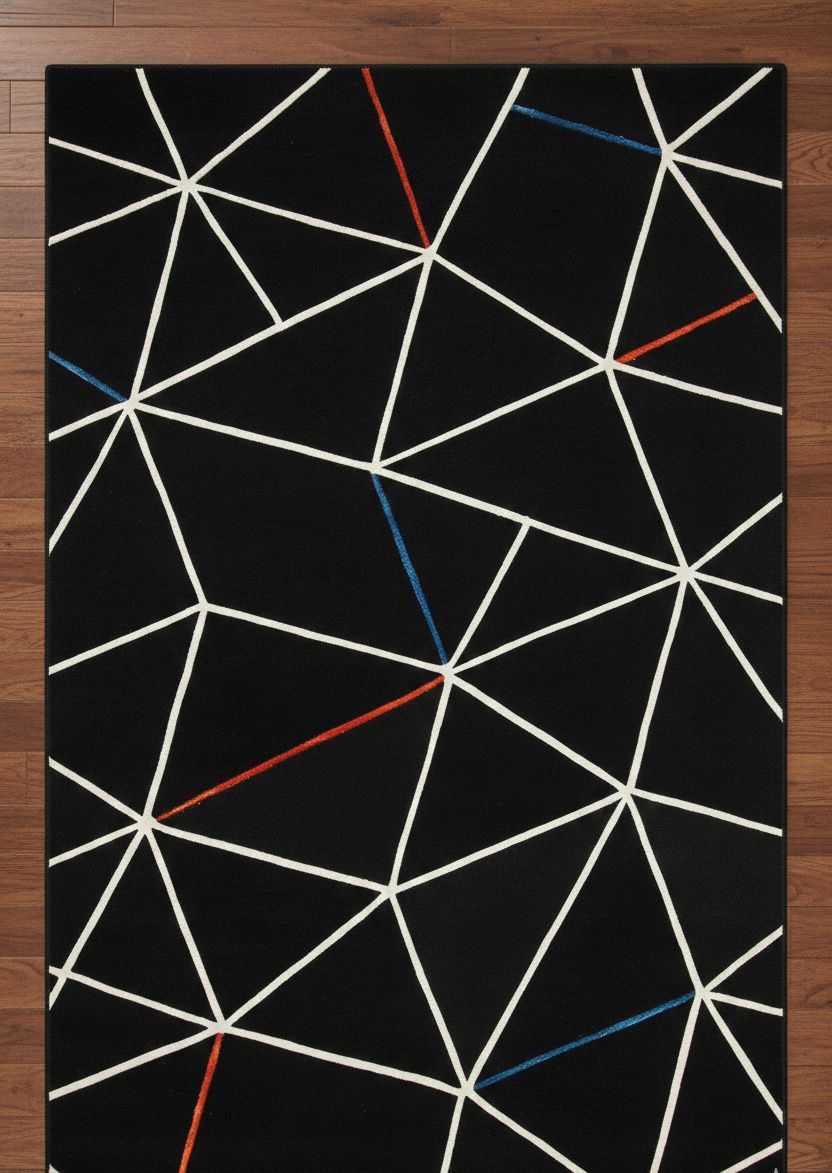 Geometric Prism Area  Handtufted Rug
