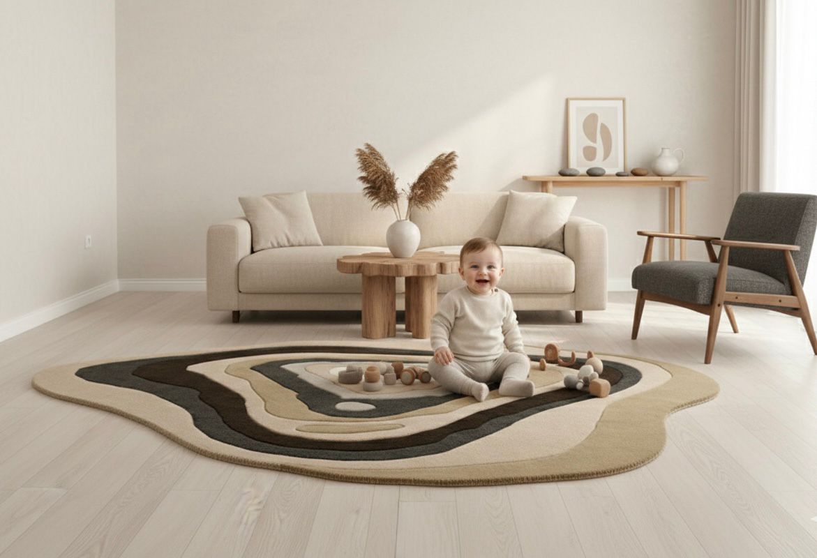Coffee Spill Luxe Irregular Rugs