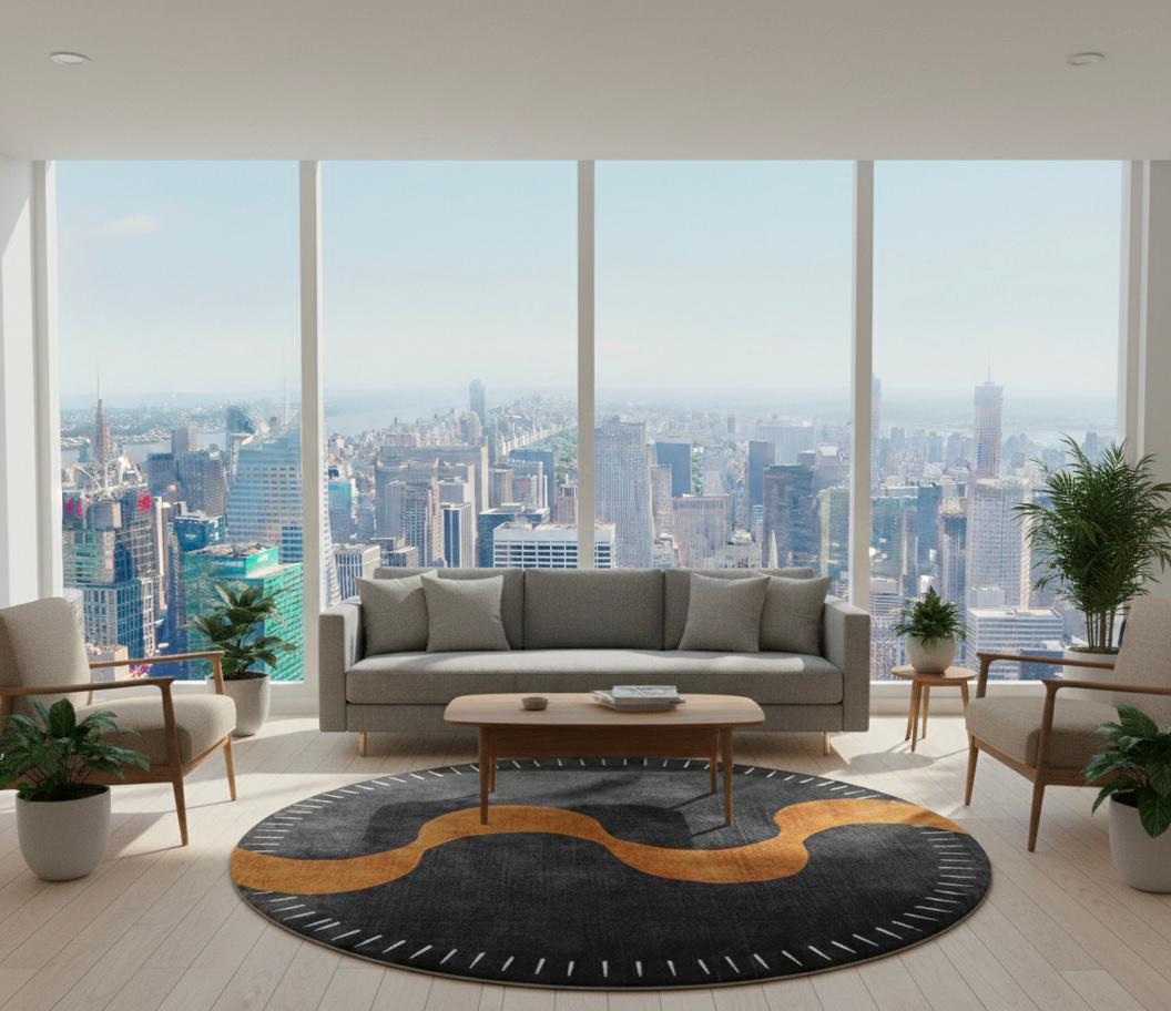 The Amber Current Round Rugs