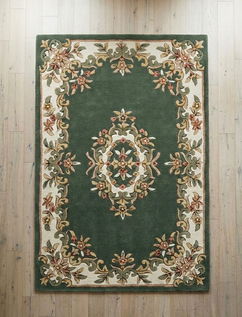Sage Green Traditional Handtufted Rugs