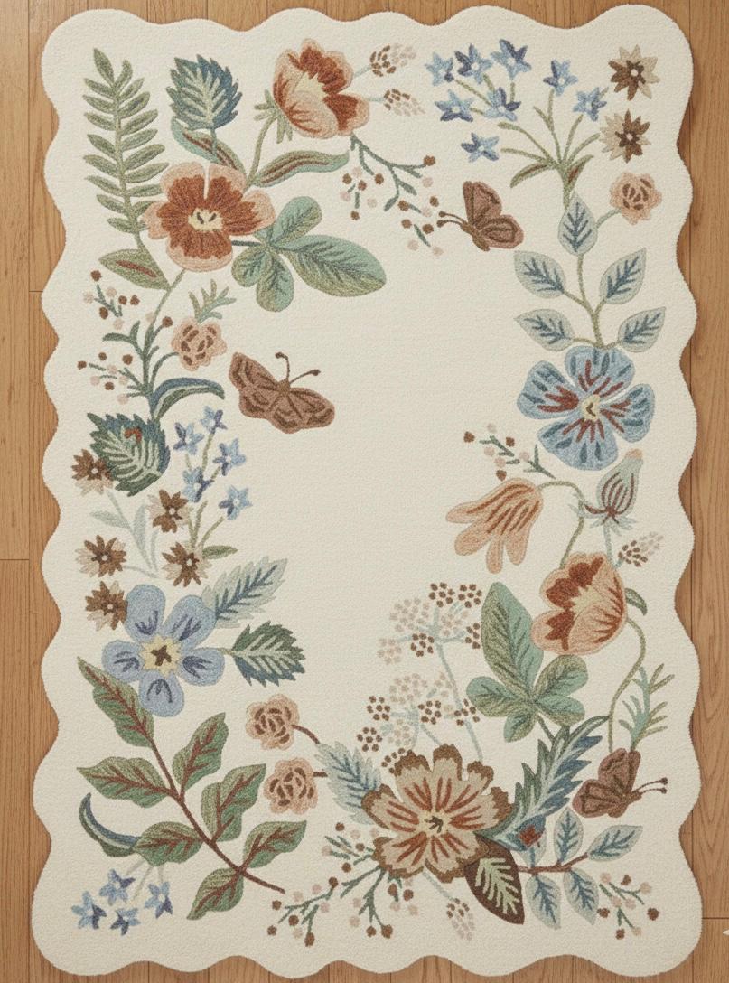 The Butterfly Border Irregular Rugs